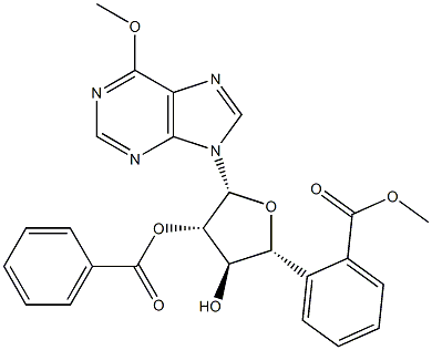 6-Methoxy-9-(2-O,5-O-dibenzoyl-β-D-arabinofuranosyl)-9H-purine Struktur