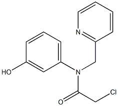 2-chloro-N-(3-hydroxyphenyl)-N-((pyridin-2-yl)methyl)acetamide Struktur