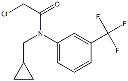 2-chloro-N-(cyclopropylmethyl)-N-(3(trifluoromethyl)phenyl)acetamide Struktur