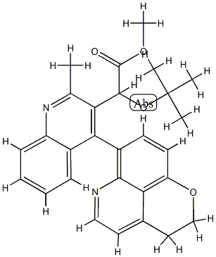 3-Quinolineacetic acid, 4-(2,3-dihydropyrano[4,3,2-de]quinolin-7-yl)-α-(1,1-dimethylethoxy)-2-methyl-, methyl ester, (αS,4R)- Struktur