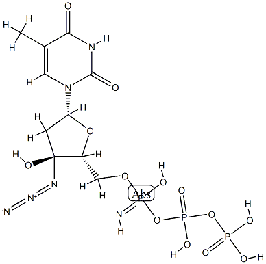 3'-azido-3'-deoxythymidine 5'-(beta,gamma-imido)triphosphate Struktur