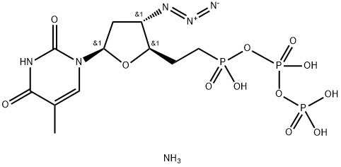 3'-azido-3',5'-dideoxythymidine-5'-methylphosphonic acid diphosphate Struktur