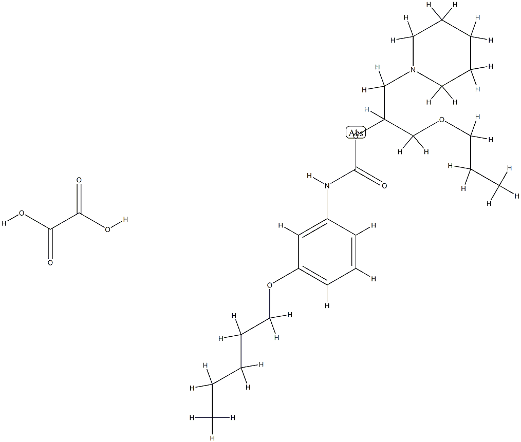 oxalic acid, [1-(1-piperidyl)-3-propoxy-propan-2-yl] N-(3-pentoxypheny l)carbamate Struktur