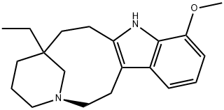 (-)-7-Ethyl-1,4,5,6,7,8,9,10-octahydro-11-methoxy-2H-3,7-methanoazacycloundecino[5,4-b]indole Struktur