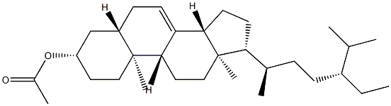 5α-Stigmast-7-en-3β-ol 3-acetate Struktur