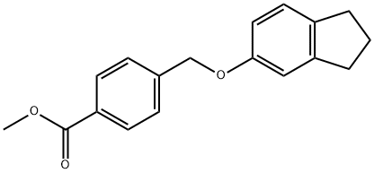 methyl 4-[(2,3-dihydro-1H-inden-5-yloxy)methyl]benzoate Struktur