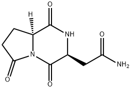 pyroglutamylasparagine diketopiperazine Struktur