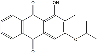 1-hydroxy-3-isopropoxy-2-methylanthra-9,10-quinone Struktur