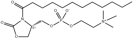 3-dodecanoyl-4-phosphatidylcholinohydroxymethyl-2-oxazolidinone Struktur