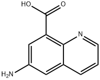 8-Quinolinecarboxylicacid,6-amino-(9CI) Struktur