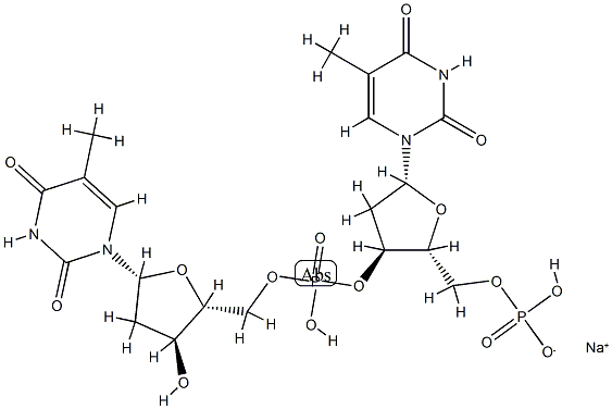 OLIGOTHYMIDYLIC ACID D(PT)2 SODIUM SALT Struktur