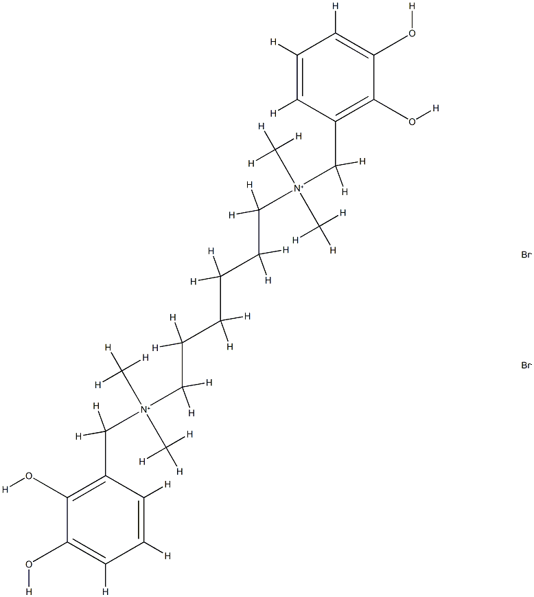 N,N'-(2,3-dihydroxybenzyl)-N,N,N',N'-tetramethyl-1,6-hexanediamine Struktur