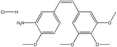 Benzenamine,2-methoxy-5-[(1Z)-2-(3,4,5-trimethoxyphenyl)ethenyl]-, hydrochloride (1:1) Struktur