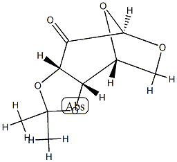 1,6-Anhydro-3-O,4-O-isopropylidene-β-D-lyxo-2-hexosulopyranose Struktur