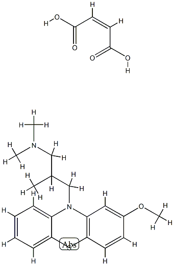 Phenothiazine, 10-[3-(dimethylamino)-2-methylpropyl]-2-methoxy-, maleate (1:1) (8CI) Struktur