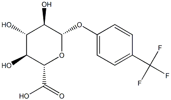 4-(TrifluoroMethyl)phenyl β-D-Glucopyranosiduronic Acid Struktur