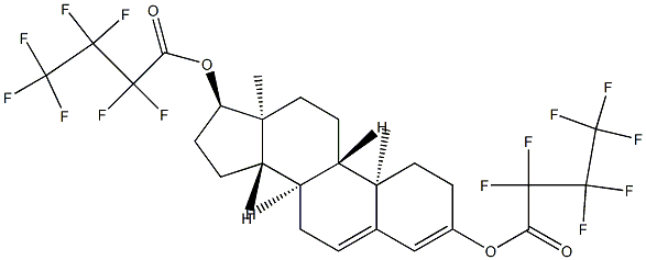 Androsta-3,5-diene-3,17α-diol bis(heptafluorobutyrate) Struktur