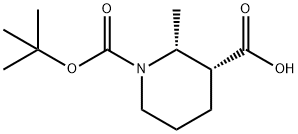 (2R,3R}-1-Boc-2-methyl-piperidine-3-carboxylic acid Struktur