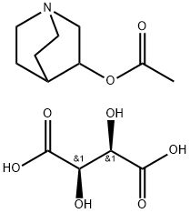 quinuclidin-3-yl acetate (2R,3R)-2,3-dihydroxysuccinate Struktur