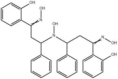 β,β'-Hydroxyiminobis(2'-hydroxy-β-phenylpropiophenone)dioxime Struktur