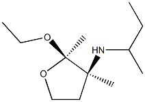 3-Furanamine,2-ethoxytetrahydro-2,3-dimethyl-N-(1-methylpropyl)-,(2alpha,3alpha)-[partial]-(9CI) Struktur