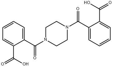 2-{[4-(2-carboxybenzoyl)-1-piperazinyl]carbonyl}benzoic acid Struktur