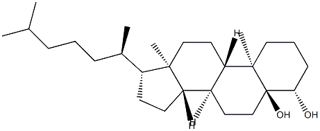 5α-Cholestane-4β,5-diol Struktur