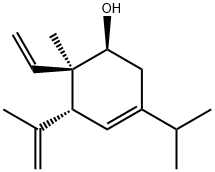 (1S)-5α-Isopropenyl-3-isopropyl-6-methyl-6β-vinyl-3-cyclohexen-1-ol Struktur