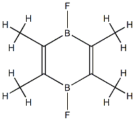 1,4-difluoro-2,3,5,6-tetramethyl-1,4-diborinine Struktur