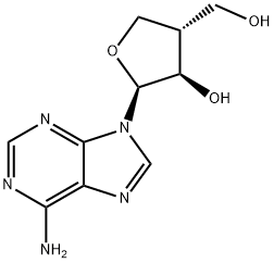 9-[3-(Hydroxymethyl)-3-deoxy-β-L-threo-tetrofuranosyl]-9H-purin-6-amine Struktur