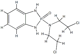 N,N-bis(2-chloroethyl)-8-oxo-7,9-diaza-8$l^{5}-phosphabicyclo[4.3.0]no na-1,3,5-trien-8-amine Struktur