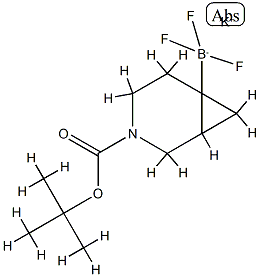 potassium (3-(tert-butoxycarbonyl)-3-azabicyclo[4.1.0]heptan-6-yl)trifluoroborate Struktur