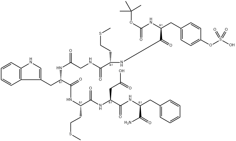 cholecystokinin (27-33), t-butyloxycarbonyl- Struktur