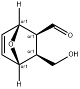 7-Oxabicyclo[2.2.1]hept-5-ene-2-carboxaldehyde, 3-(hydroxymethyl)-, (1R,2S,3S,4S)-rel- (9CI) Struktur