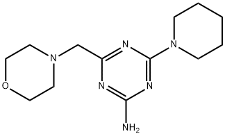 4-(Morpholin-4-ylMethyl)-6-(1-piperidyl)-1,3,5-triazin-2-aMine Struktur