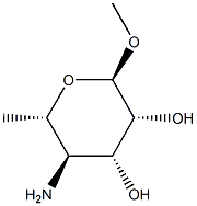 Methyl 4-amino-4,6-dideoxy-α-L-mannopyranoside Struktur