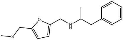 α-Methyl-N-[5-(methylthiomethyl)furfuryl]benzeneethanamine Struktur