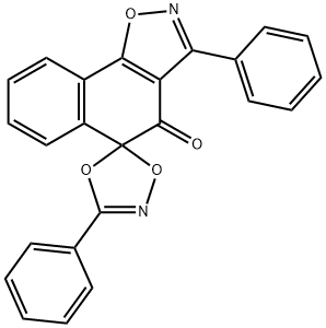 3,3'-Diphenylspiro[1,4,2-dioxazole-5,5'(4'H)-naphth[2,1-d]isoxazol]-4'-one Struktur