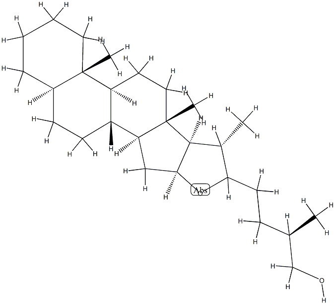 (25R)-5α-Furostan-26-ol Struktur