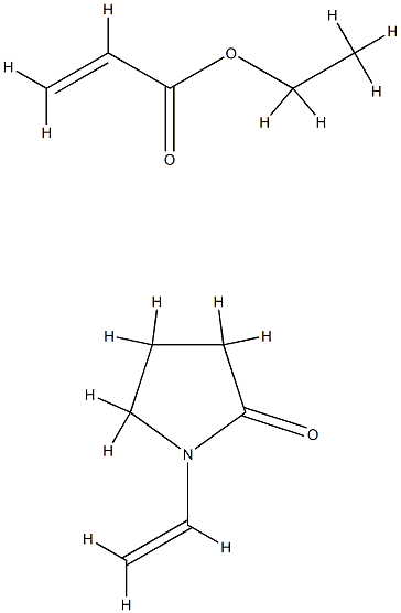 2-Propenoic acid, ethyl ester, polymer with 1-ethenyl-2-pyrrolidinone Struktur