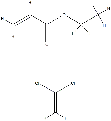 2-Propenoic acid, ethyl ester, polymer with 1,1-dichloroethene Struktur