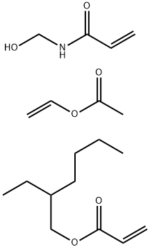 2-Propenoic acid, 2-ethylhexyl ester, polymer with ethenyl acetate and N-(hydroxymethyl)-2-propenamide Struktur