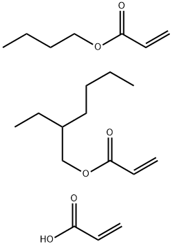 2-Propenoic acid, polymer with butyl 2-propenoate and 2-ethylhexyl 2-propenoate Struktur