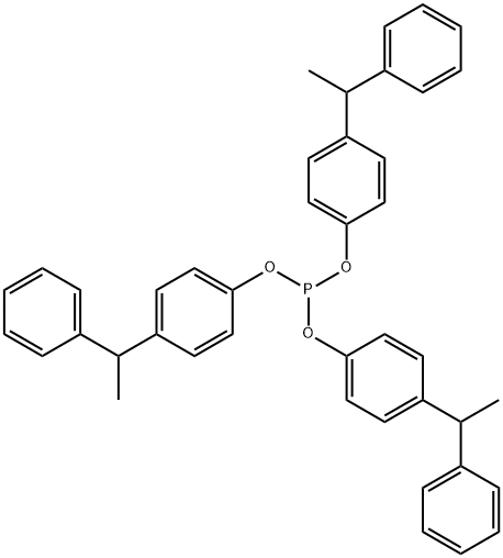 Phosphorous acid tris[4-(α-methylbenzyl)phenyl] ester Struktur