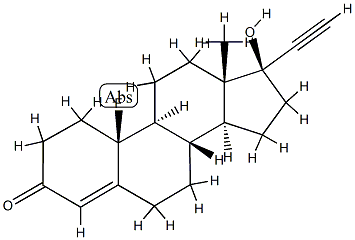 10-fluoroethindrone Struktur