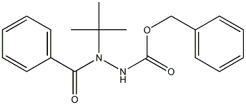 benzyl 2-benzoyl-2-tert-butylhydrazinecarboxylate Struktur