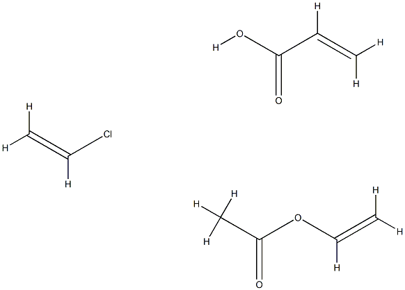 2-Propenoic acid, polymer with chloroethene and ethenyl acetate Struktur