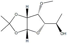 1-O,2-O-Isopropylidene-3-O-methyl-6-deoxy-α-D-gulofuranose Struktur