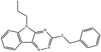 3-(benzylsulfanyl)-5-propyl-5H-[1,2,4]triazino[5,6-b]indole Struktur