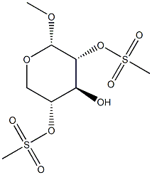 Methyl 2-O,4-O-di(methylsulfonyl)-α-D-xylopyranoside Struktur